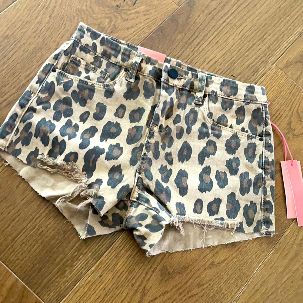Blanknyc leopard shorts girls size 12